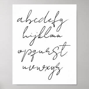 Beautiful Font Alphabet Test Poster