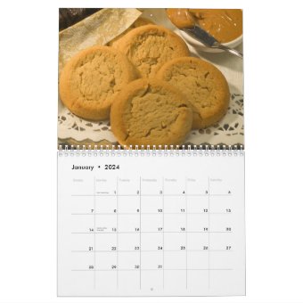 Beautiful Food Kitchen Chef Cooking Monthly Calendar | Zazzle