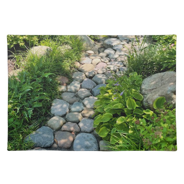 Beautiful forest photo sunlit trees photo template cloth placemat (Front)