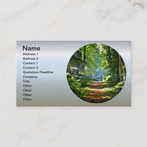 Beautiful Forest Road in Summer Business Card