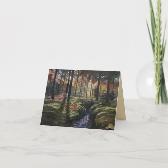 Beautiful Forest Sunrise Card Blank (Front)
