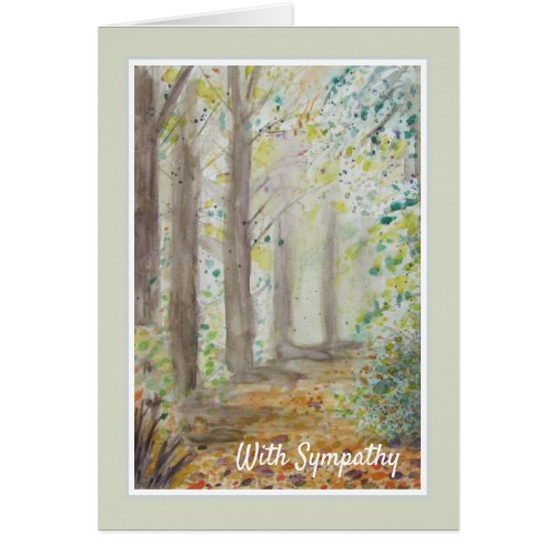 Beautiful Forest Trees Sympathy Memories Card