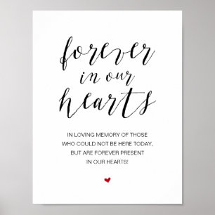 Beautiful Forever In Our Hearts, Black Memorial Poster