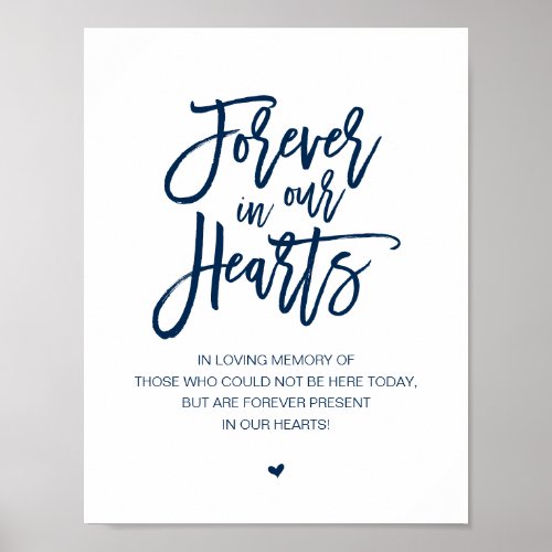 Beautiful Forever In Our Hearts Navy Memorial Poster