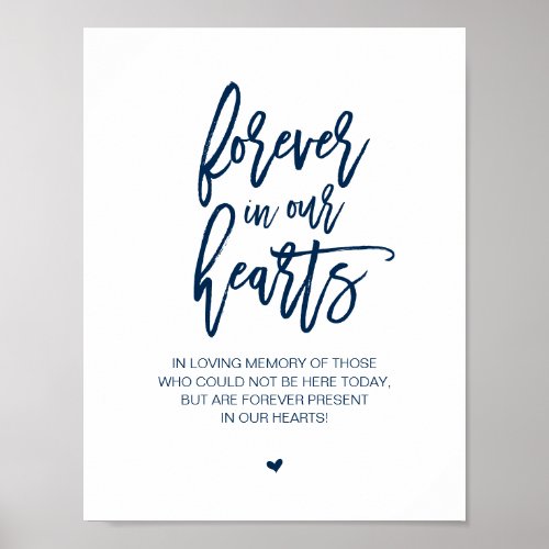 Beautiful Forever In Our Hearts Navy Memorial Poster