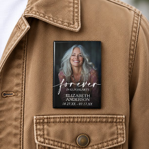 Beautiful Forever in our Hearts Photo Memorial Button
