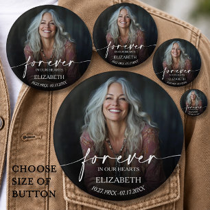 Beautiful Forever in our Hearts Photo Memorial Button