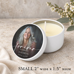 Beautiful Forever in our Hearts Photo Memorial Mini Candle Favors