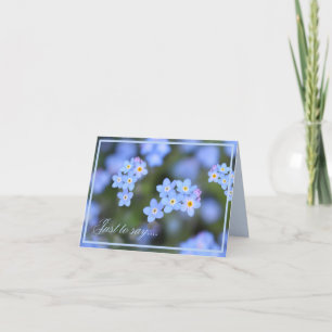 Beautiful Forget-me-not flowers  Letterpress Thank You Card