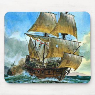 beautiful four-masted ship mouse pad