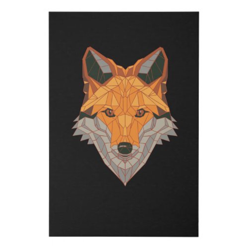 Beautiful Fox Foxes Drawing Faux Canvas Print