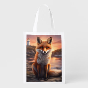 Beautiful Fox Grocery Bag