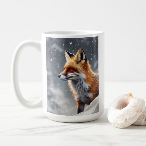 Beautiful Fox in Snow  Coffee Mug