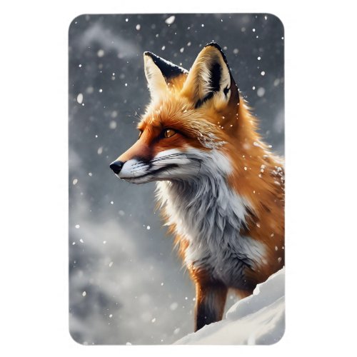 Beautiful Fox in Snow  Magnet