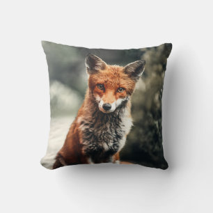 Beautiful Fox in the Wild Throw Pillow