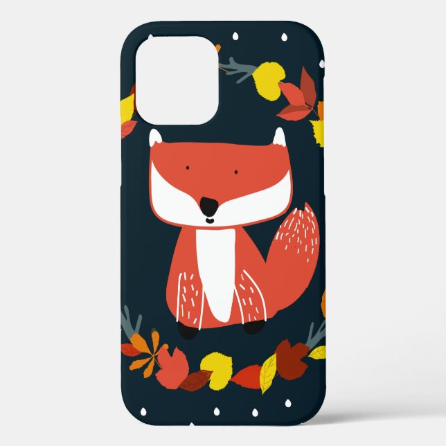 Beautiful fox in winter forest pattern Case-Mate iPhone case (Back)