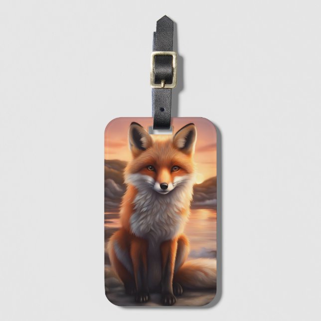 Beautiful Fox Luggage Tag (Front Vertical)