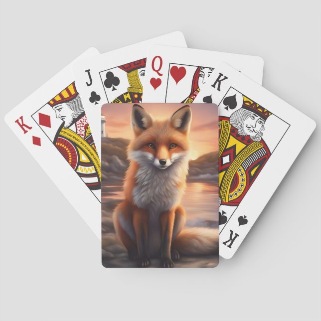 Beautiful Fox Poker Cards (Back)