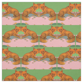 beautiful fox print fabric