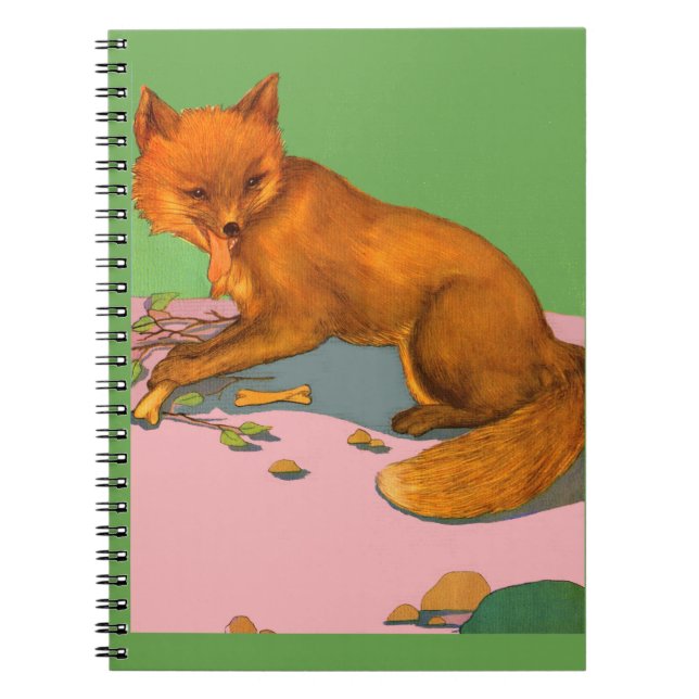 beautiful fox print notebook (Front)