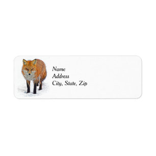 Beautiful FOX Retur Address Label