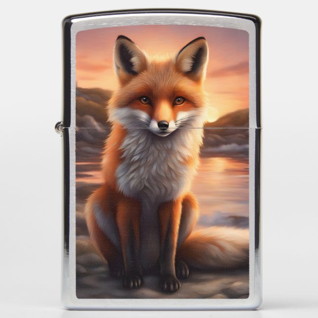 Beautiful Fox Zippo Lighter (Front)