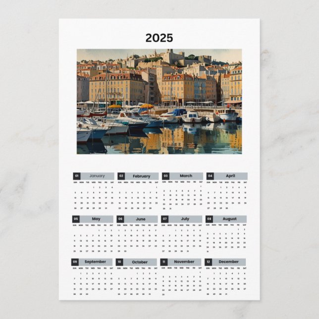 Beautiful France View Calendar Program (Front)