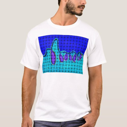 Beautiful French Blue African Woven Abstract Art T_Shirt