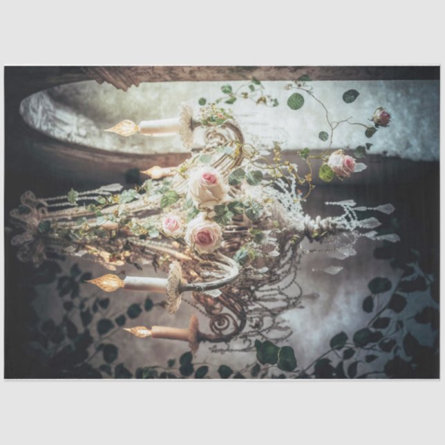 Beautiful French Chandelier  Tissue Paper (Front)