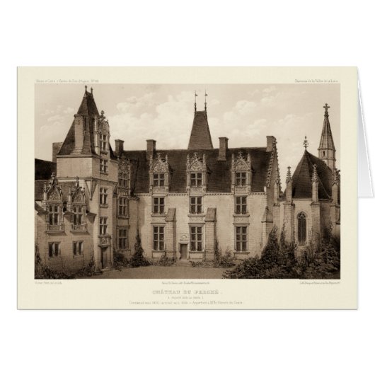 Beautiful French Chateau in Sepia Tones (Front Horizontal)