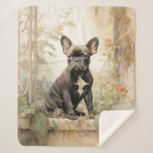 Beautiful Frenchie – Playful & Loving Sherpa Blanket
