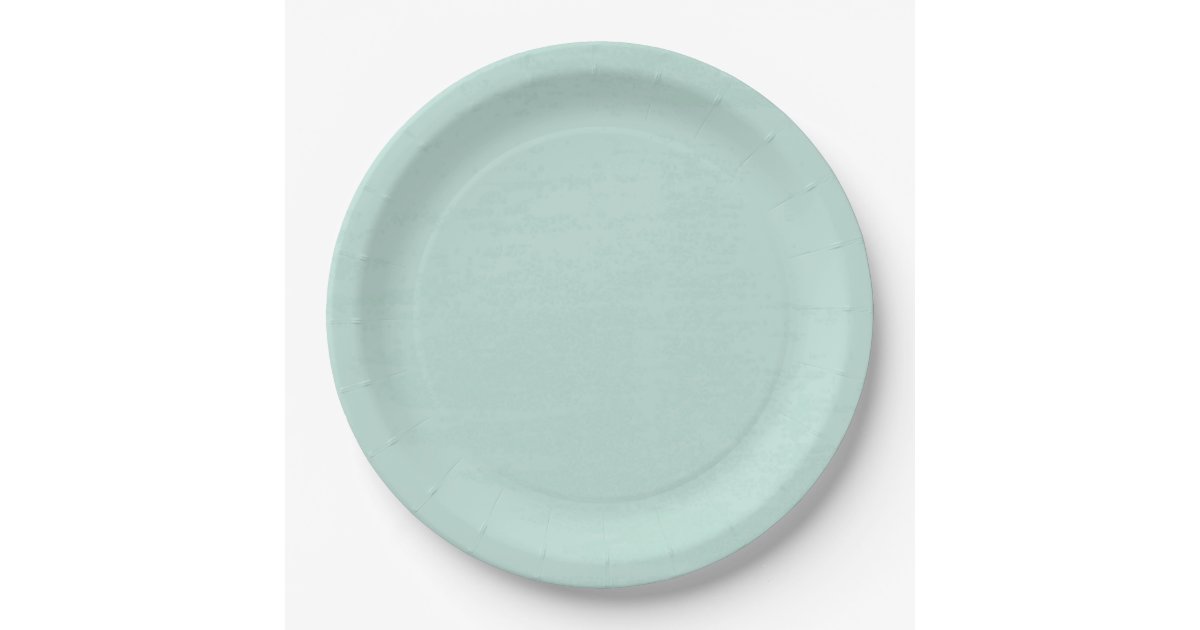 Paper Plates, Mint Green Disposable Paper Plates, Sturdy