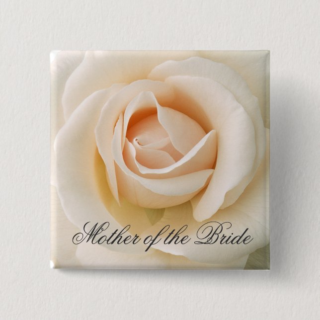 Beautiful Fresh Rose Button (Front)