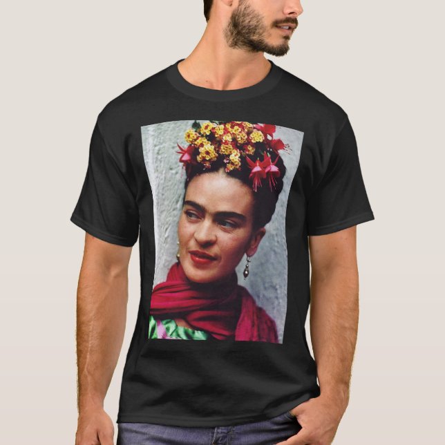 Beautiful Frida kahlo art flower gift for fans Ess T-Shirt (Front)