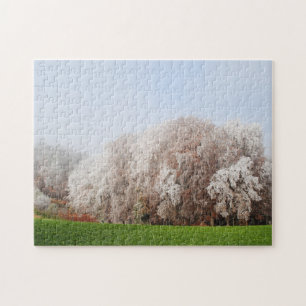 Beautiful Frosty Autumn Trees Austria Landscape Jigsaw Puzzle