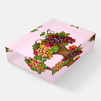 beautiful fruit basket paperweight