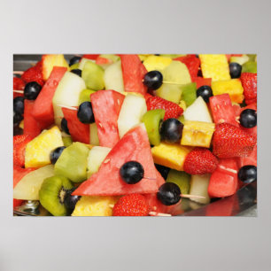 Beautiful fruit salad poster
