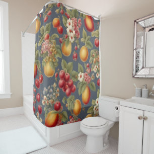 Beautiful Fruits and Flowers. Vintage French Style Shower Curtain