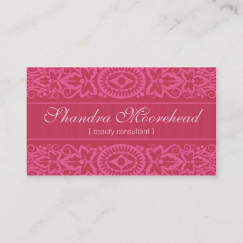 Beautiful Fuchsia Beauty Consultant Business Card