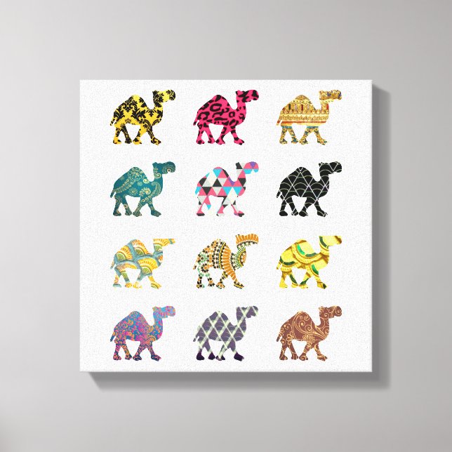 Beautiful fun camel art canvas print (Front)