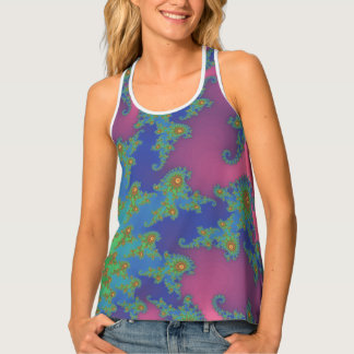 Beautiful Funky Rainbow Colored Fractal Art Tank Top