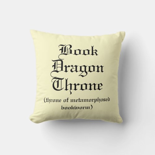 Beautiful  funny book lovers throw pillow
