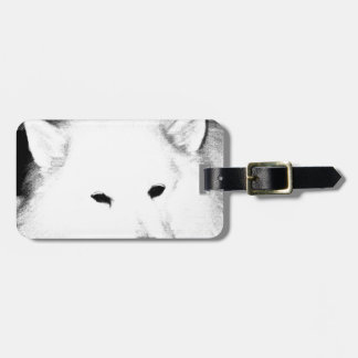 Beautiful furry Samoyed white dog Luggage Tag