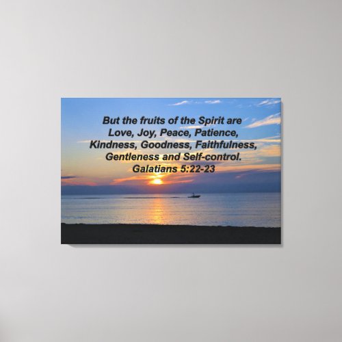 BEAUTIFUL GALATIANS 5 SUNRISE CANVAS PRINT