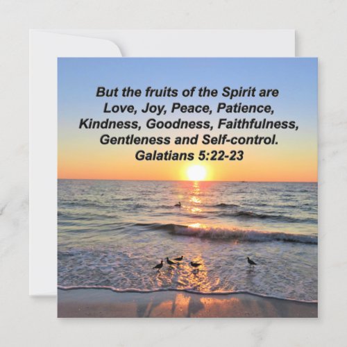 BEAUTIFUL GALATIANS 5 SUNRISE INVITATION