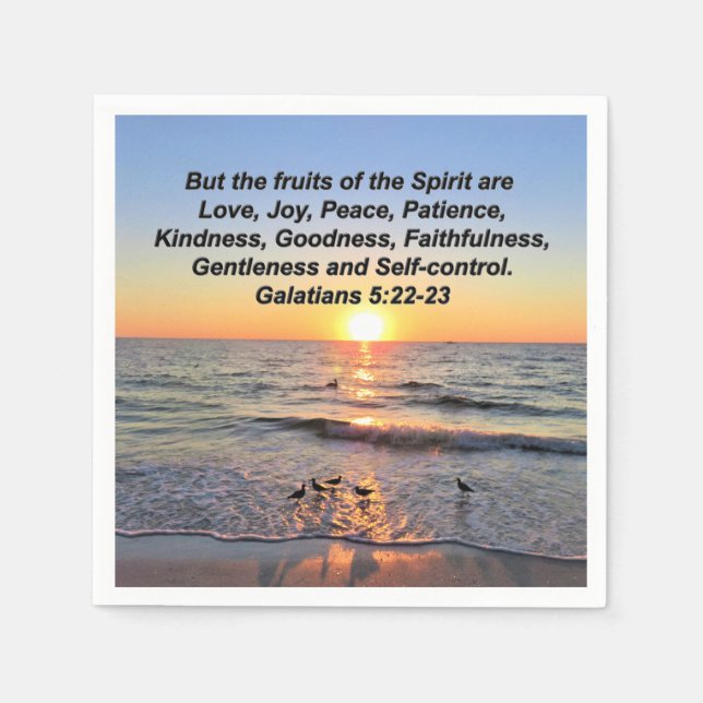 BEAUTIFUL GALATIANS 5 SUNRISE NAPKINS (Front)