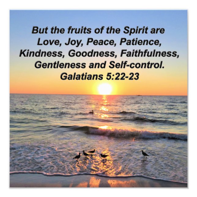 BEAUTIFUL GALATIANS 5 SUNRISE PHOTO PRINT (Front)