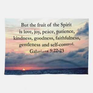 BEAUTIFUL GALATIANS FRUITS OF THE SPIRIT KITCHEN TOWEL