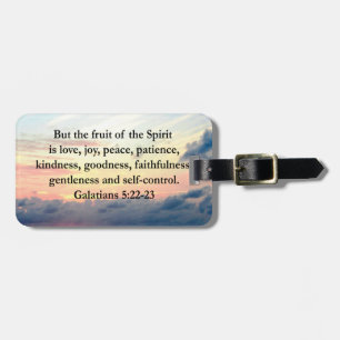 BEAUTIFUL GALATIANS FRUITS OF THE SPIRIT LUGGAGE TAG