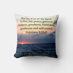 BEAUTIFUL GALATIANS FRUITS OF THE SPIRIT THROW PILLOW
